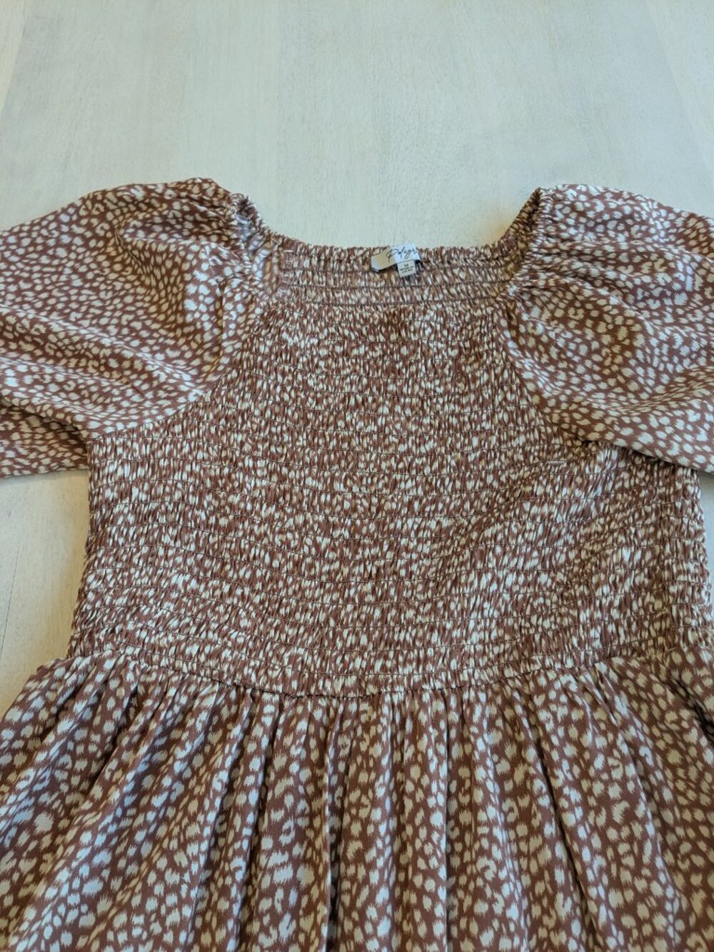 Smocked Dress with Design - lined - Picture 2 of 4